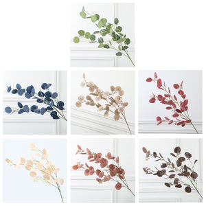 Tallos de <span class=keywords><strong>eucalipto</strong></span> artificiales Anfamily (plástico) y hojas (SEDA) con semillas para decoraciones de bodas y fiestas en casa - Product Image 3