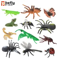 Hewan Dunia 12 Jenis Laba-laba Katak Mantis Kupu-kupu Model Set Mainan Serangga Plastik