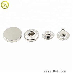 High End boş düz Snap düğmesi çinko alaşım giyim gümüş logo boşlukları perçinler donanım kot yuvarlak düğmeler - Product Image 2