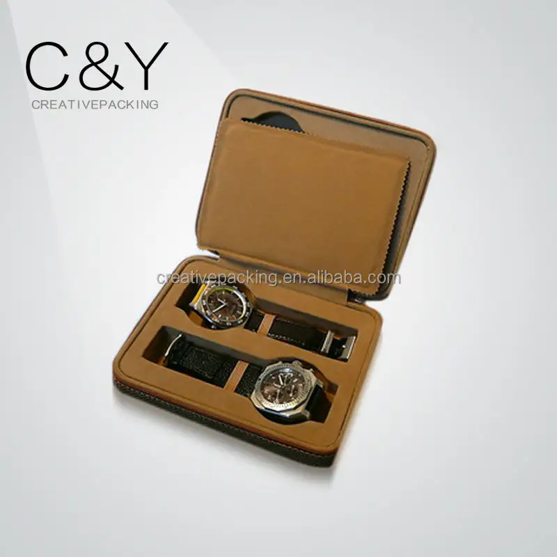 PU leather pocket watch travel packaging box