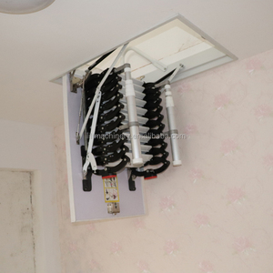 Tangga loteng teleskopik logam dapat dilipat desain Modern tangga loteng lipat Aluminium - Product Image 1