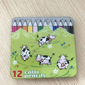 Mejor venta nuevo color dibujo 12 unids caja de lata llena alto dibujo lápices para los niños - Product Image 5