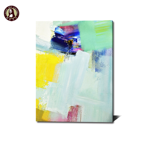 Hecho a mano barato colorido acrílico arte de la pared pintura al óleo abstracta en la lona - Product Image 4