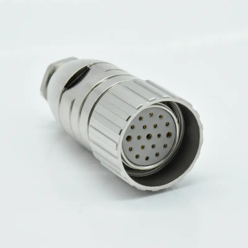 M23 waterproof 19pin female cable plug amphenol circular connector