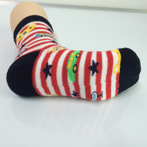GS encargo animal de <span class=keywords><strong>la</strong></span> historieta <span class=keywords><strong>estrella</strong></span> rayas velcro bebé calcetines, más barato calcetines - Product Image 5