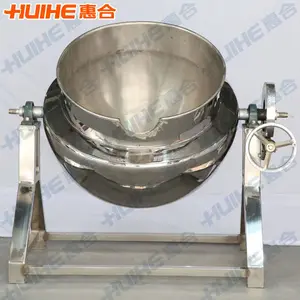 Soup Making Machine Cooking Jacketed Pot Syrup Mixing Cauldron