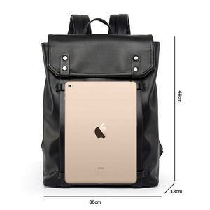 New Large Capacity Casual <strong>Black</strong> School <strong>Backpacks</strong> High Quality PU <strong>Leather</strong> <strong>Backpacks</strong> School Bags Trendy Students <strong>Backpack</strong> - Product Image 4
