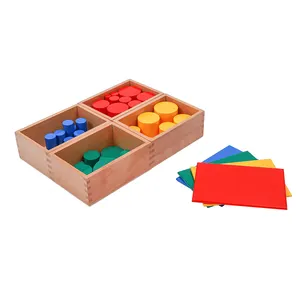 儿童木制教育蒙氏材料教具玩具无结圆筒