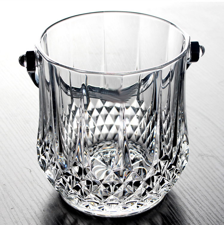 Haonai glassware bucket, glass ice bucket