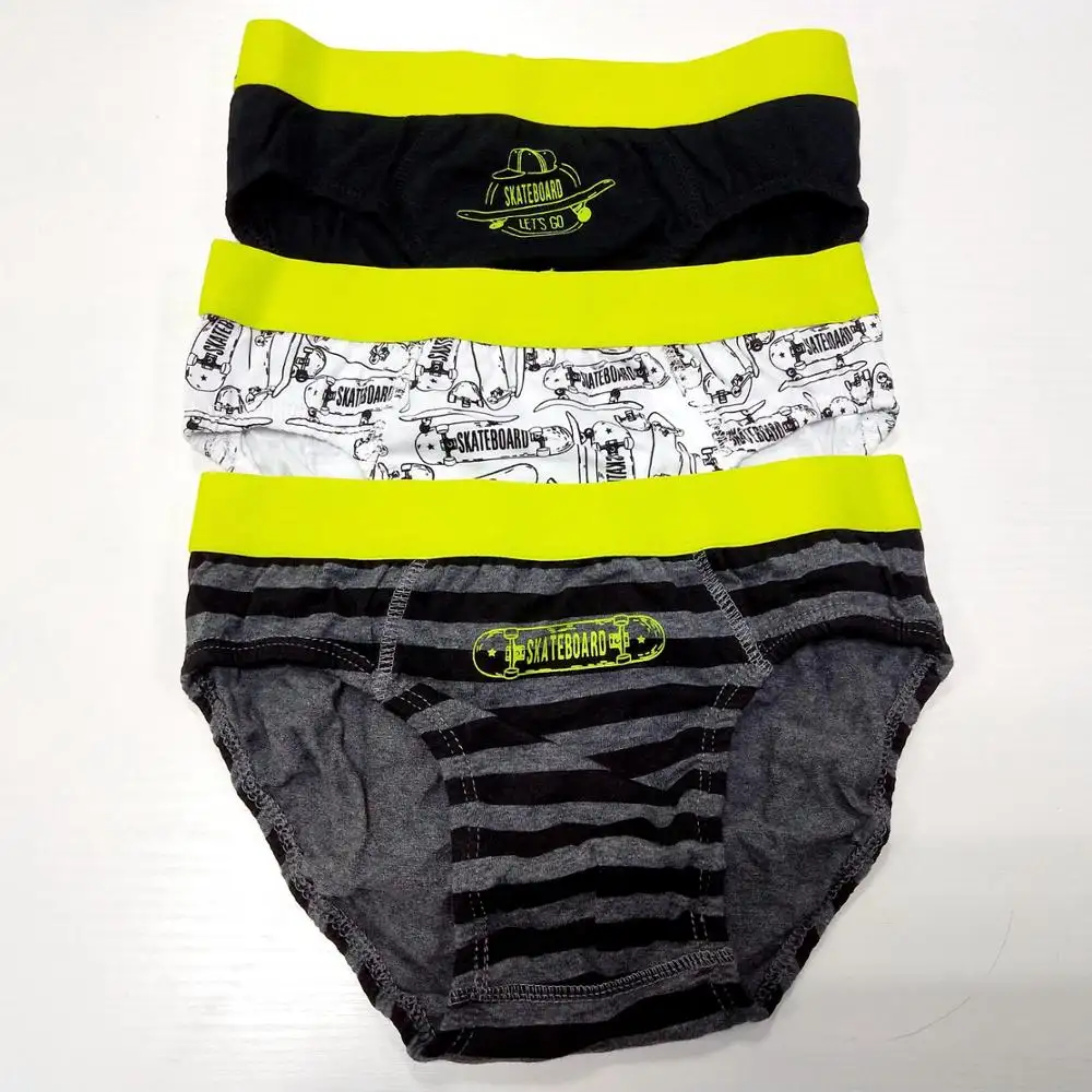 3-pack Comfortable Soft Cotton Boys Briefs Underwear Customized Fashion Slip Styles