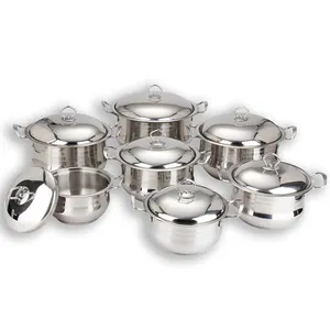 Heavy duty and shinning polishing of stainless steel cookware set