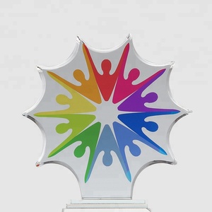 Jadevertu fleur cristal plaque soleil cristal plaque prix couleur impression - Product Image 3