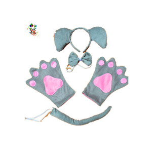 Noeud papillon queue pattes ensemble enfants Halloween fête éléphant animaux bandeaux HPC-0797