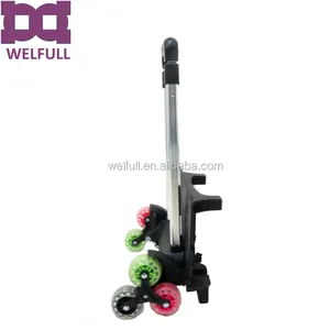 Six wheel hand trolley for school bag climbing stairs