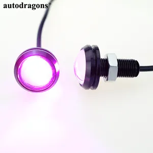 Autodragon Lampu Kerja LED Mobil, Gaya DRL Led Eagle Eyes, Lampu Berjalan Siang Hari, Lampu Mobil LED CIP Cob 18Mm 18CM