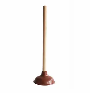 Item NO.2212 Heavy Duty Rubber Toilet Plunger Long Wooden Handle Force Fix Clogged Toilets Drains SINK CLEANING