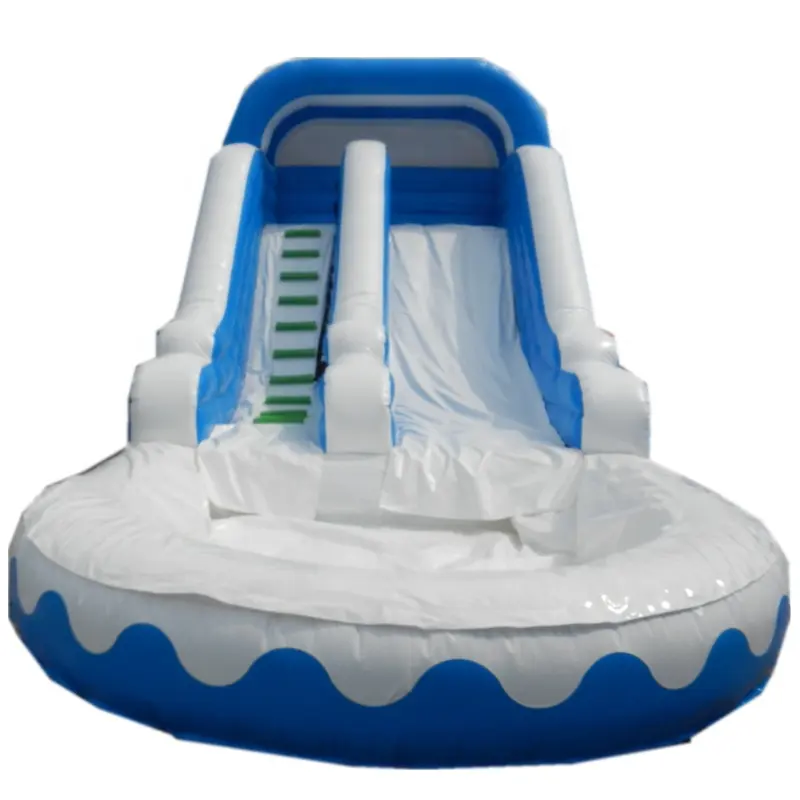 Taman Air Combo Air dengan Kolam Renang Inflatable Air Pit Slide, Inflatable Busa Lagoon Slide untuk Rumah