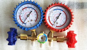 Calibre colector duplo conjunto com visor vidro para R12 R22 R502 R134 R410A - Product Image 2