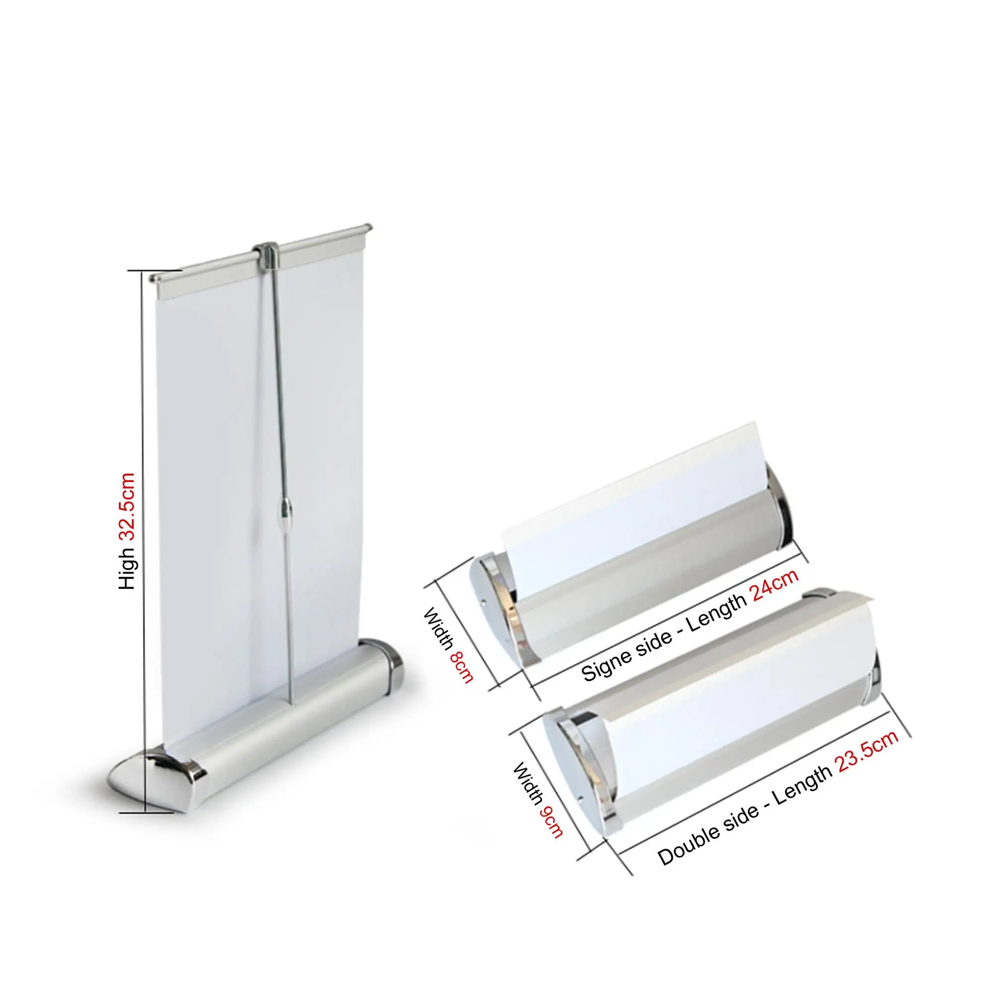 Pubblicità esterna Mini Desktop Roll Up Banner stand piccolo Roll Up Banner