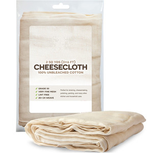 Butter Muslin For Cheese Making Cheesecloth 50x50CM Cheese Cloths Unbleached Cheese Cloth Ultra Fine Cheesecloths For Straining Cooking Baking Cheese Making Juicing 5PCS1 Rennet For Cheese Making