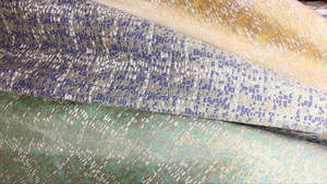 Mùa hè Lady thổ cẩm váy vải đôi phải đối mặt với kim loại sợi nhuộm 100% polyester <span class=keywords><strong>dobby</strong></span> mô hình dệt - Product Image 3