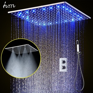 Sistema de <span class=keywords><strong>ducha</strong></span> termostática Led, <span class=keywords><strong>accesorios</strong></span> de <span class=keywords><strong>baño</strong></span>, Set de grifo de lluvia, 20 ", SUS 304 - Product Image 1