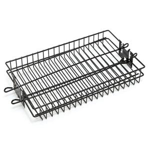 Panier de barbecue plat antiadhésif de couleur noire, accessoires de barbecue, outils - Product Image 1