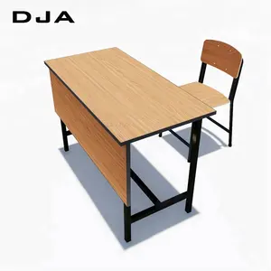 wholesale office school classroom plywood MDF wooden metal student children high school teacher desk and chair desk for school