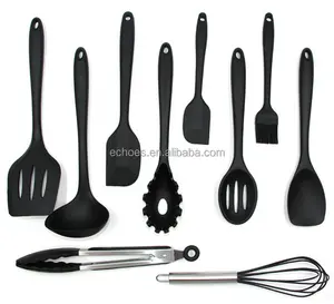 Komplett set Utensilien Hersteller Hitze beständigkeit 10 Stück Silikon Küche Back utensilien Kochute nsilien Set