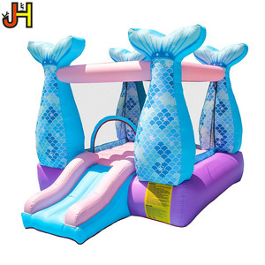 Piccola Casa <span class=keywords><strong>di</strong></span> Rimbalzo Gonfiabile Mermaid Castello gonfiabile Casa Con Ventilatore <span class=keywords><strong>di</strong></span> Aria Per I Bambini Del Partito - Product Image 2