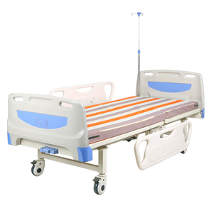 Cama de hospital médico cuidado una manivela cama ABS cama plana para el precio de fábrica - Product Image 3