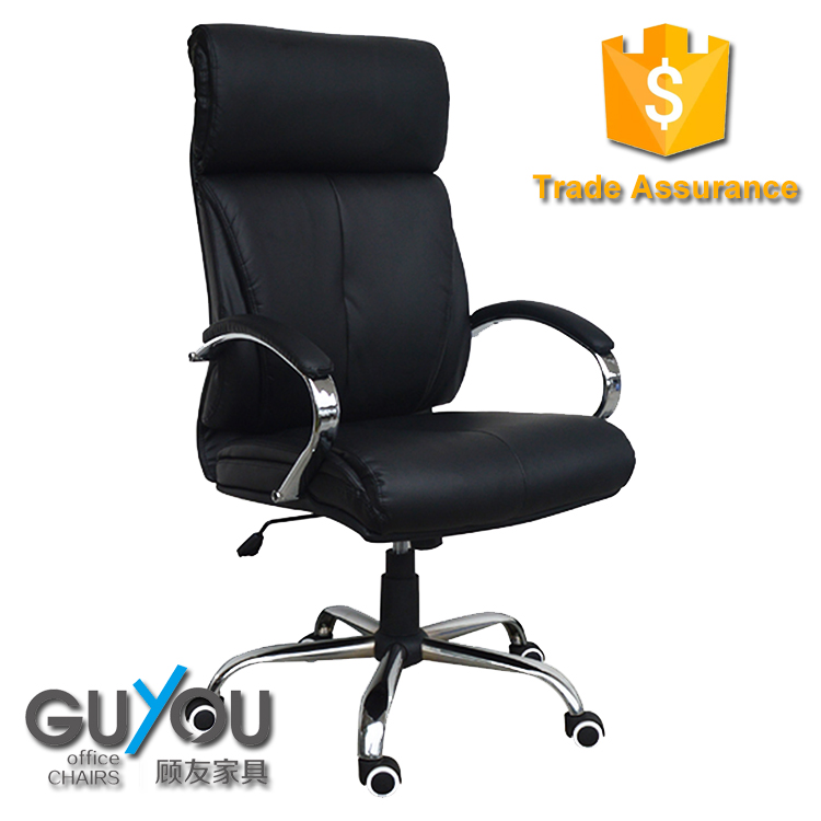 Роскошный Черный Кожаный Высокой Спинкой Эргономичный Исполнительный Офисное Кресло-Кровать