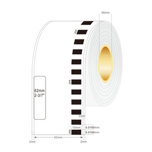 Rollo de etiquetas de código de barras con adhesivo térmico compatible con <span class=keywords><strong>Brother</strong></span>, de 62mm x 30,48 M, rollo jumbo de etiquetas térmicas, DK2205, de 2 a m - Product Image 3