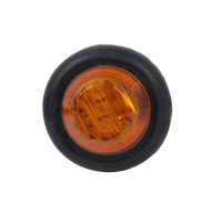 Feux latéraux LED Piranha haute puissance pour camions, ambre et rouge mélangés, indice de protection IP67, base en caoutchouc