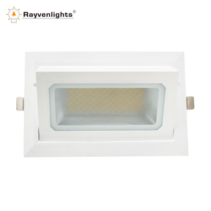 100lm/w CE RoHS SAA C-Tick Samsung smd 60ワット調光可能な長方形の凹部ledダウンライト