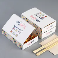 Kotak Kemasan Makanan Kertas Sekali Pakai Sushi Food Grade Papan Kartu Putih