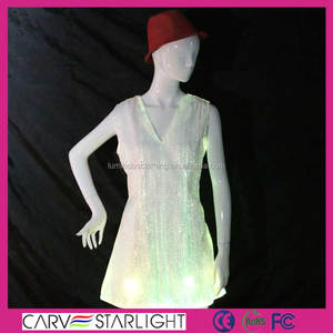 Venta caliente luminoso llevó lighing magia partido sin mangas vestidos - Product Image 1