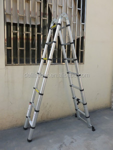 New Multi Purpose Aluminium Folding Telescopic <strong>a</strong> <strong>Frame</strong> Shape Extendable <strong>Ladder</strong> - Product Image 6