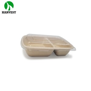 <span class=keywords><strong>Jetable</strong></span> Bento Alimentaire 2 Compartiment Papier <span class=keywords><strong>Rectangle</strong></span> Plateau - Product Image 2