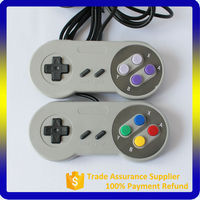 Control Retro USB con Botones de Colores y Joysticks, Gamepad con Cable para SNES, PC y Mac