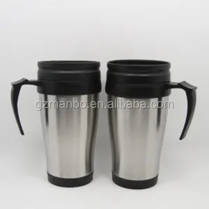 Bestseller Edelstahl Doppel wand 14oz Kunststoff Reise becher mit nicht verschüttetem Deckel