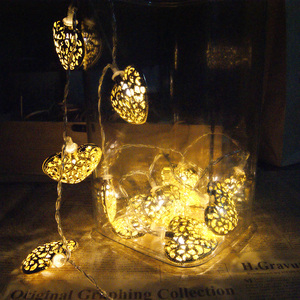 Dây Đèn Led Hình Trái Tim, Bằng Kim Loại, Dùng Năng Lượng Mặt Trời - Product Image 2