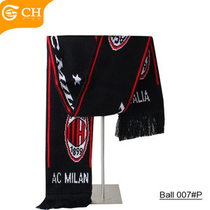 Polyester Scarf China Custom Different Designs High Quality Polyester Italy Football Fashion Scarf