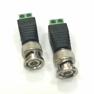 2 Pin macho BNC macho a adaptador de bloque de terminales ConnectorFor CCTV cámaras de vídeo conector