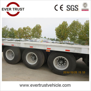 Remolque de camión de cama baja de 3 <span class=keywords><strong>ejes</strong></span>, <span class=keywords><strong>precio</strong></span> bajo, 100 toneladas a la venta - Product Image 4