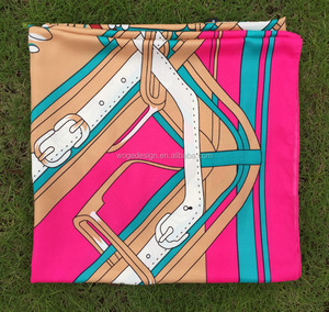 Dupatta-chal de sarga de seda artificial para mujer, pañuelo cuadrado de satén con asa, 140x140cm - Product Image 5