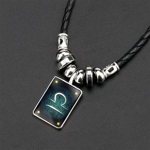Moda 12 dodici ciondoli collane disegni zodiacali gioielli in vetro-simbolo ZU010 - Product Image 6