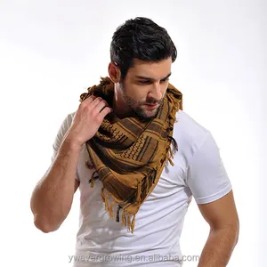 Foulard arabe de haute qualité pour hommes et femmes, Hijab musulman 100% coton, Shemagh tactique Keffiyeh, vente en gros