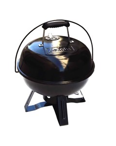 14inch Portable <strong>Charcoal</strong> Grill <strong>Kettle</strong> Style Black Steel Porcelain Enameled Adjustable Height Flame Safety Easy <strong>BBQ</strong> - Product Image 4
