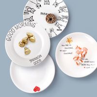 Assiettes en céramique avec logo personnalisé, vente en gros de plats en porcelaine